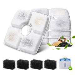 Filtre de remplacement SgurFin pour fontaine chat 84oz avec filtration multi-couches.
