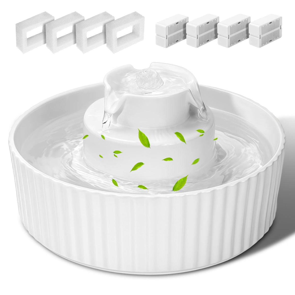 SgurFin fontaine-chat-ceramique-1, distribution continue d'eau fraîche pour chat