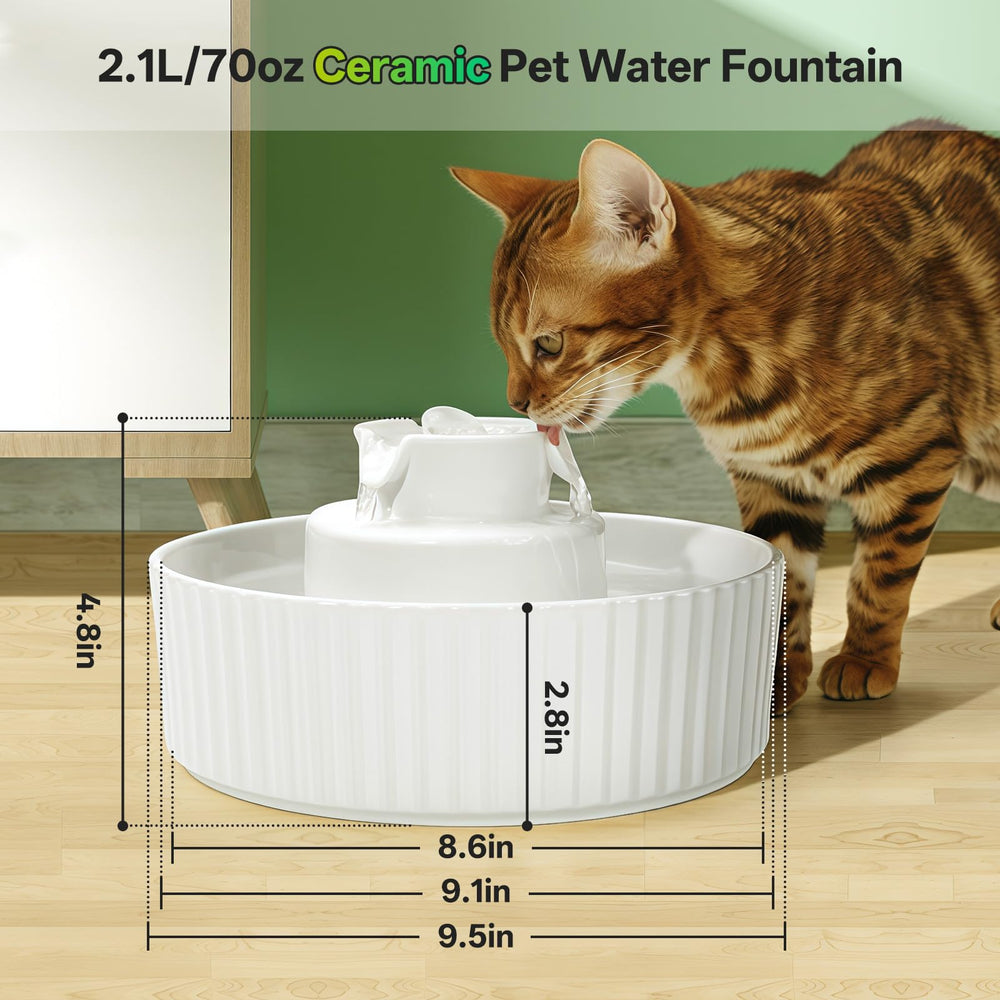SgurFin fontaine-chat-ceramique-8, design blanc élégant et durable