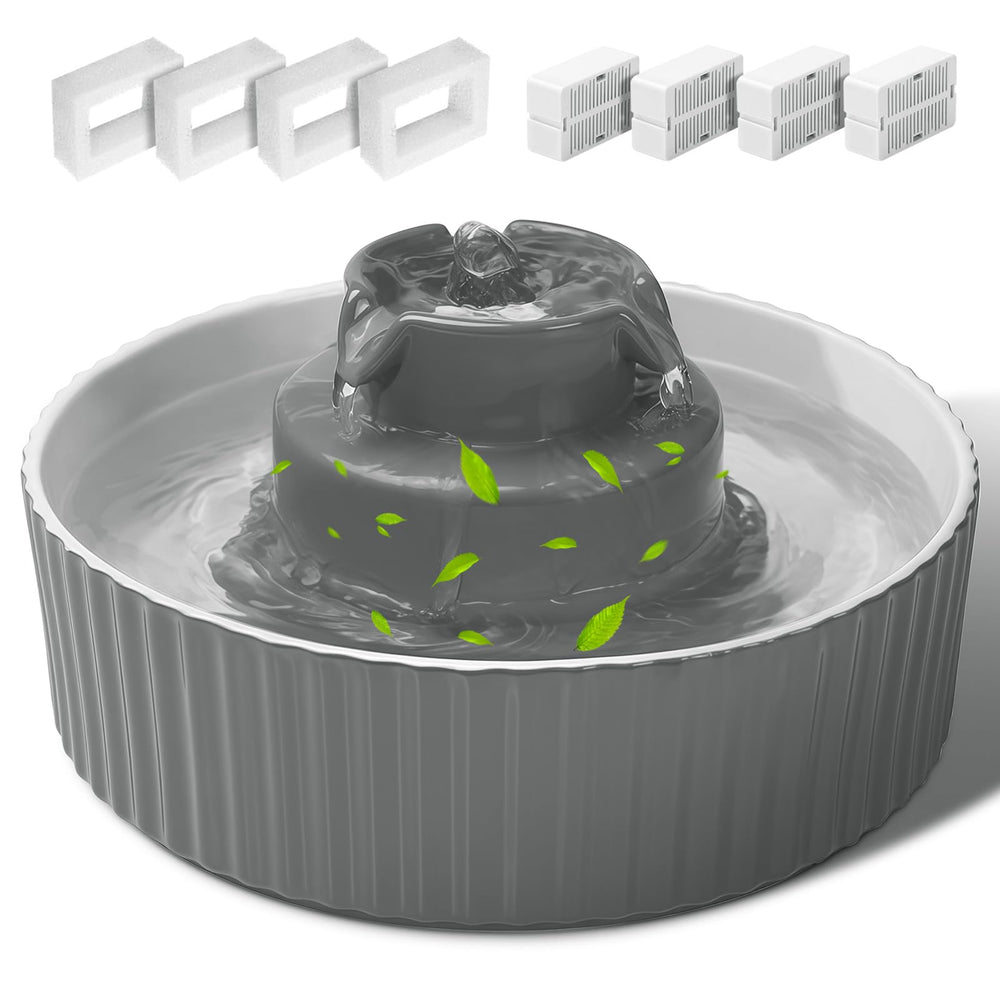 SgurFin fontaine pour chats en céramique, nettoyage facile.