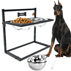 SHAINFUN alimenteur-chien surélevé, confort du cou pour grandes races et repas facilité.