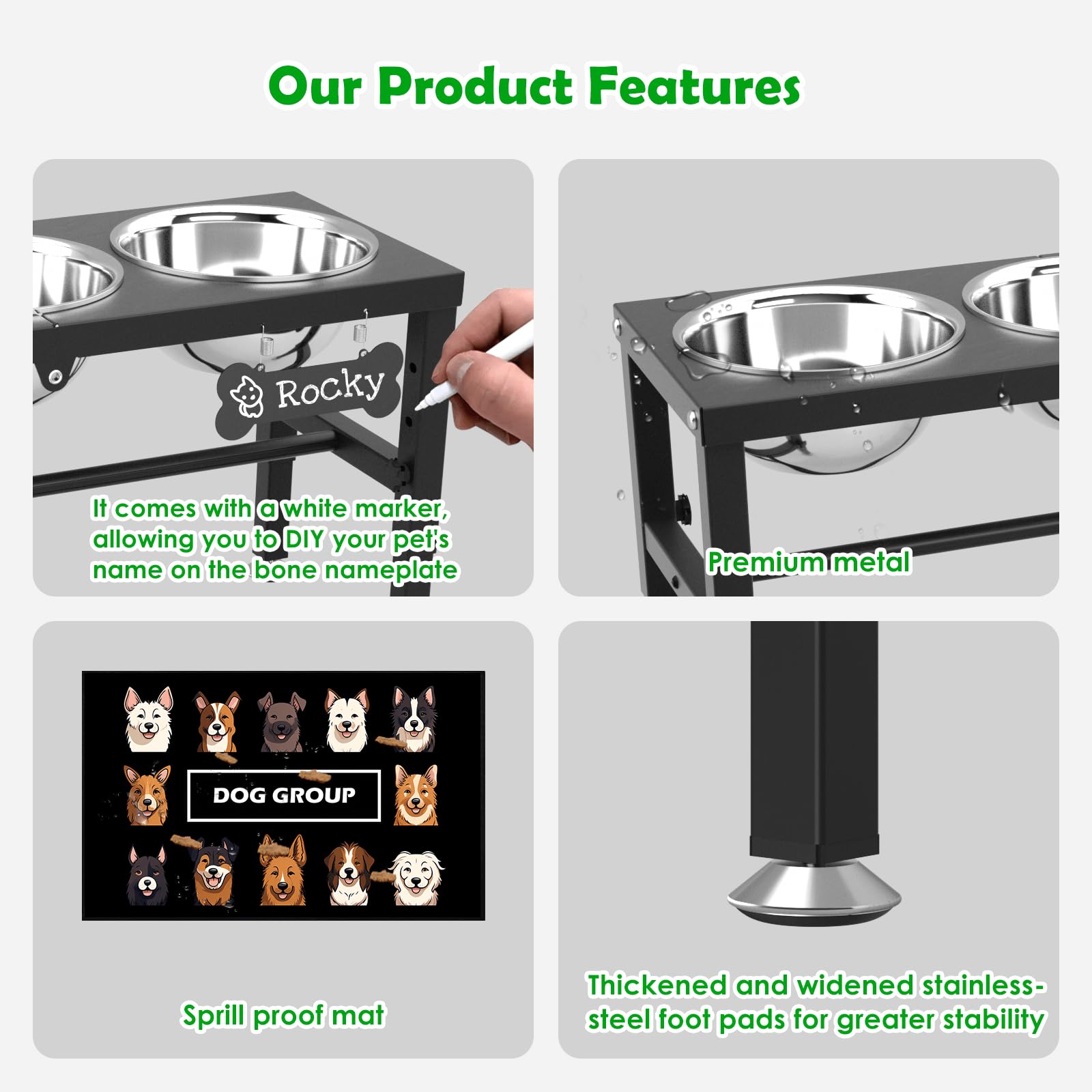 SHAINFUN bols inox 1700 ml, durables et faciles à nettoyer