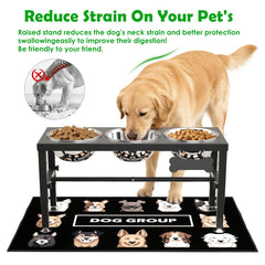 SHAINFUN ensemble de trois bols de 1700 ml, pratique pour nourrir plusieurs chiens