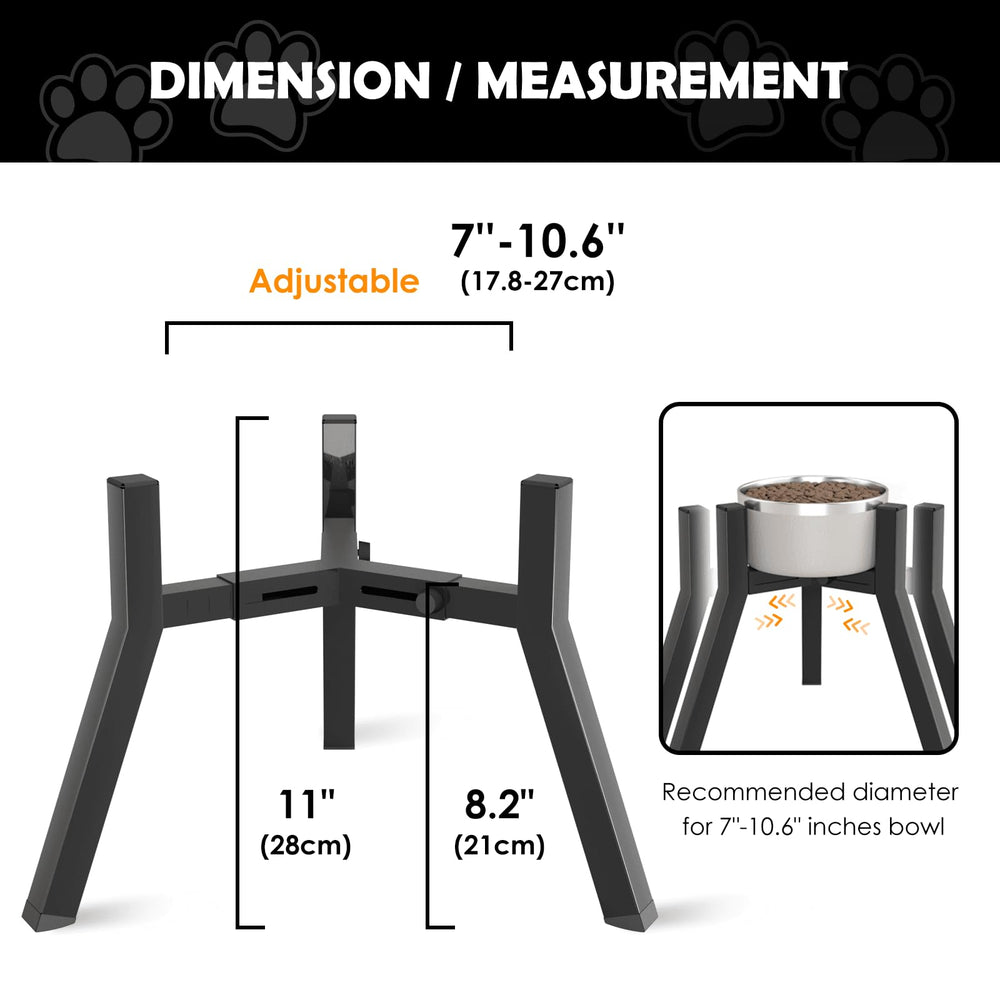 SHAINFUN support-chien-pieds-inclines-stable assure un repas sans renversement
