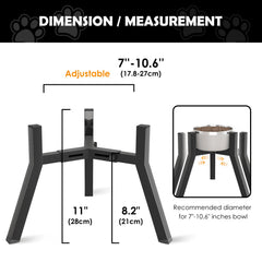 SHAINFUN support-chien-pieds-inclines-stable assure un repas sans renversement