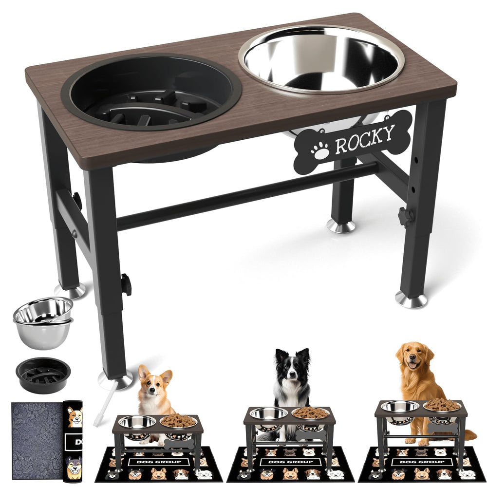 SHAINFUN gamelles elevées reglables pour chien, confort et posture