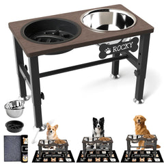 SHAINFUN gamelles elevées reglables pour chien, confort et posture