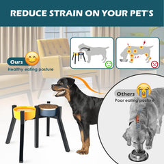 SHAINFUN hauteur 13,7 pouces, repas à hauteur confortable pour chien