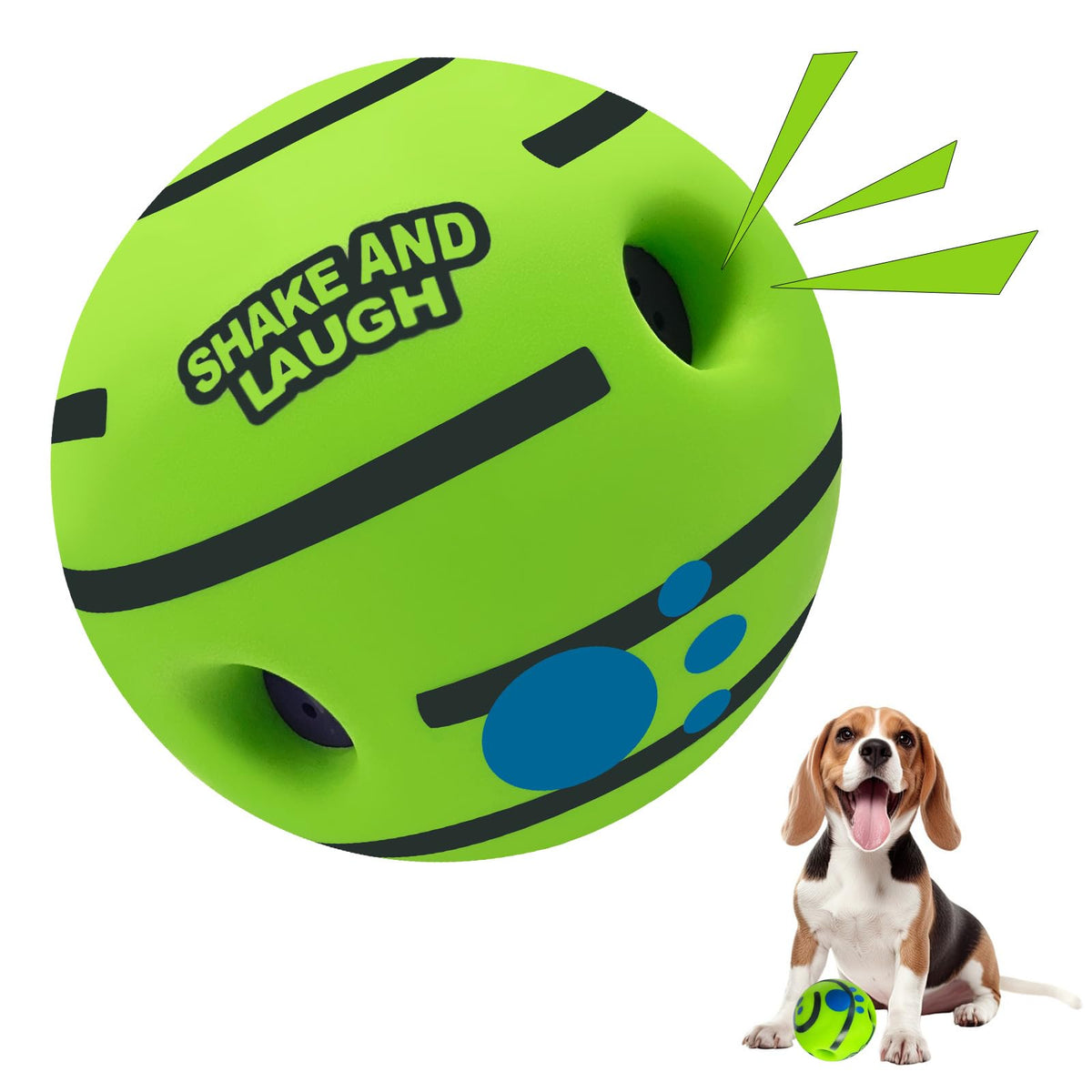 SHAKE AND LAUGH balle chien interactif pour l'entraînement ludique.