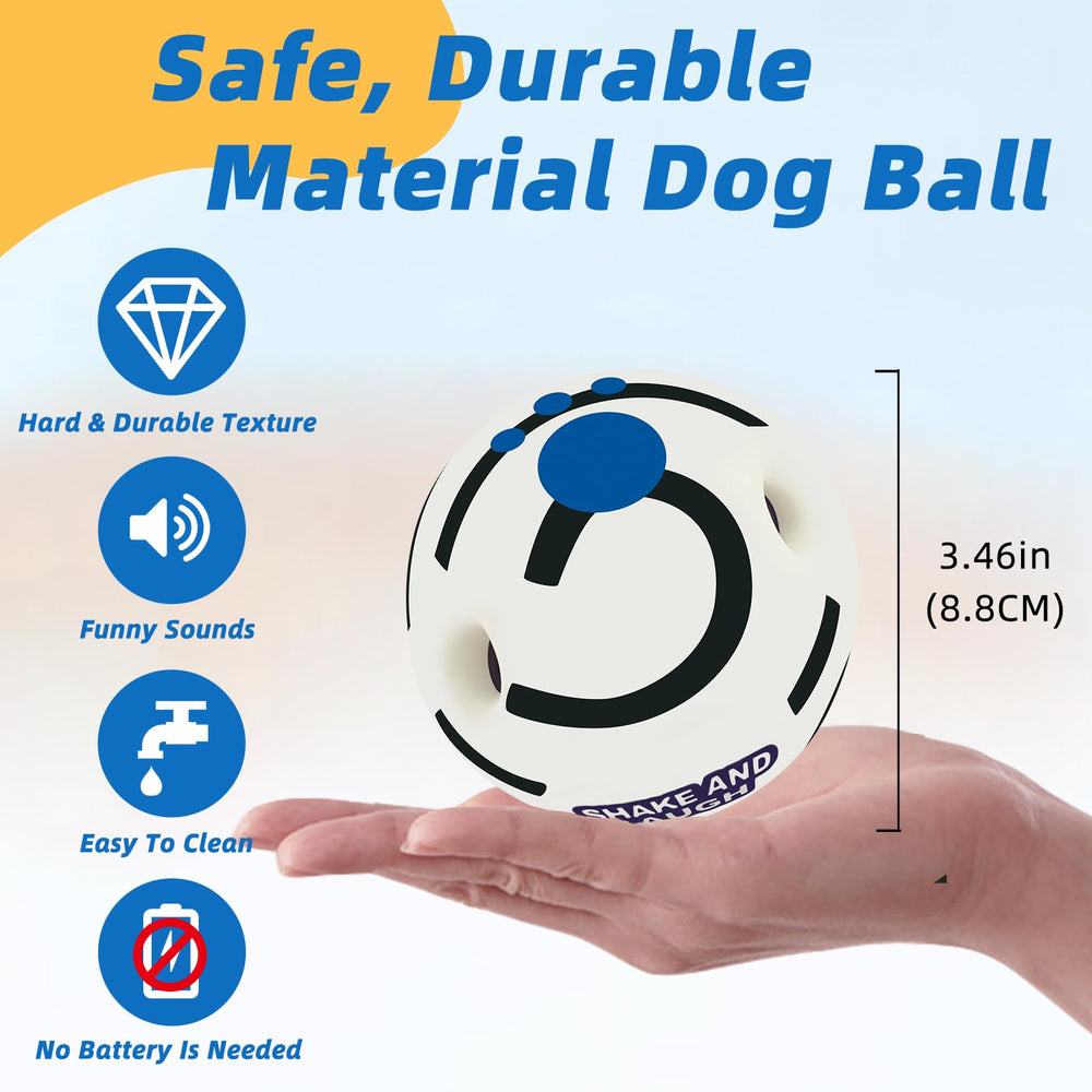 SHAKE AND LAUGH balle disponible en 5 tailles pour tous les chiens