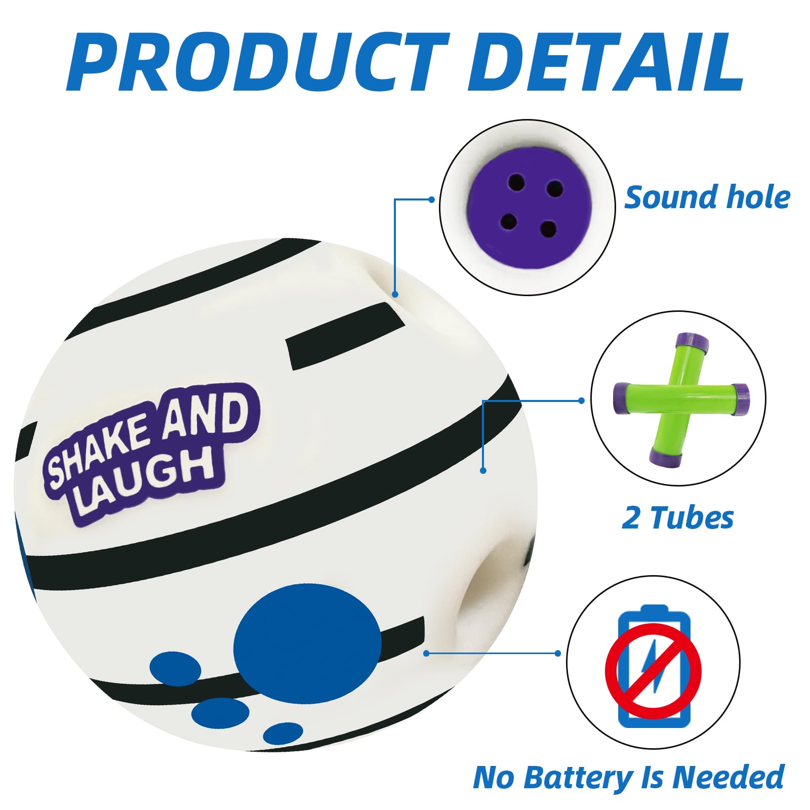 SHAKE AND LAUGH balle interactive avec sons, stimule le jeu actif