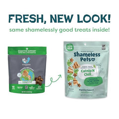 Shameless Pets chaton dégustant une friandise croustillante et savoureuse.