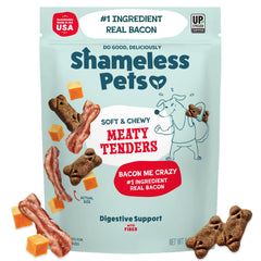 Friandises Shameless Pets pour chien: tendres bacon, récompense parfaite pour l'entraînement.