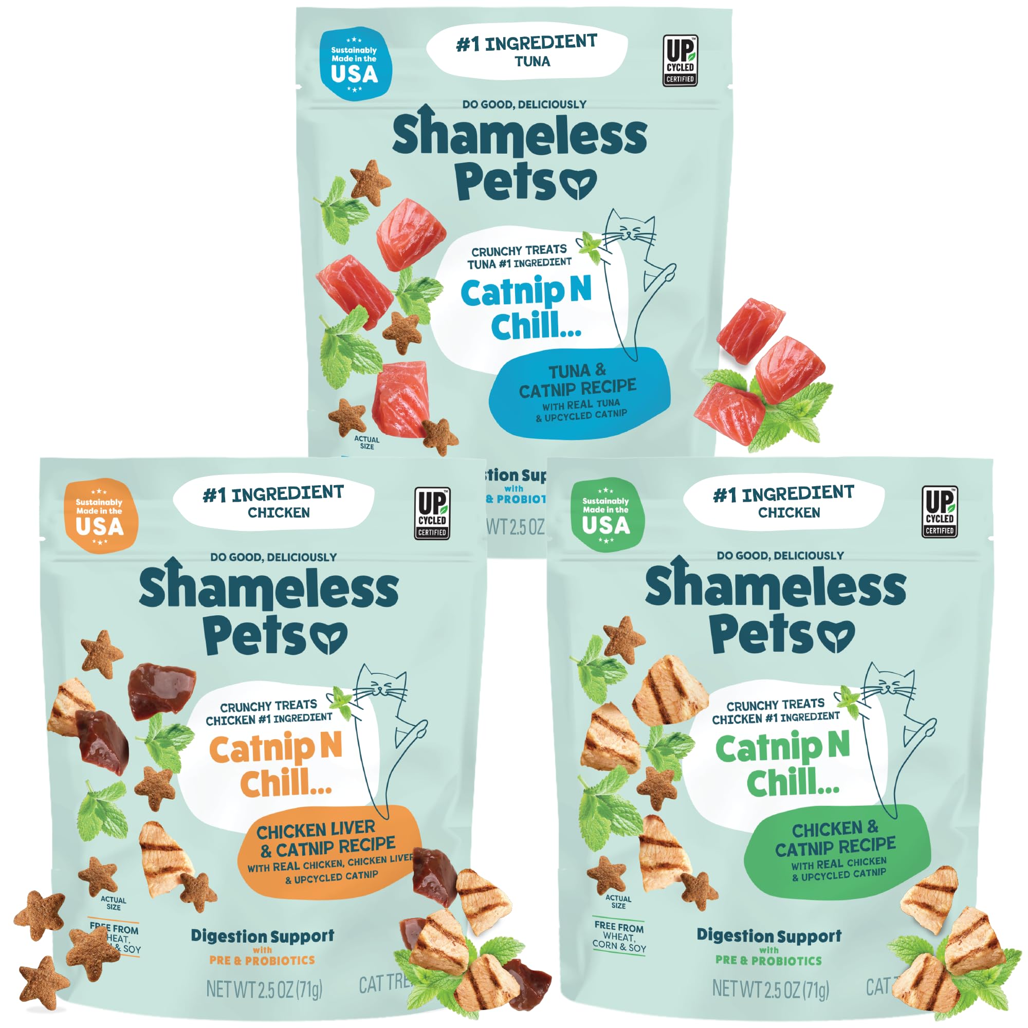 Shameless Pets croquettes chat en paquet croquant, friandises pour régaler votre chat.