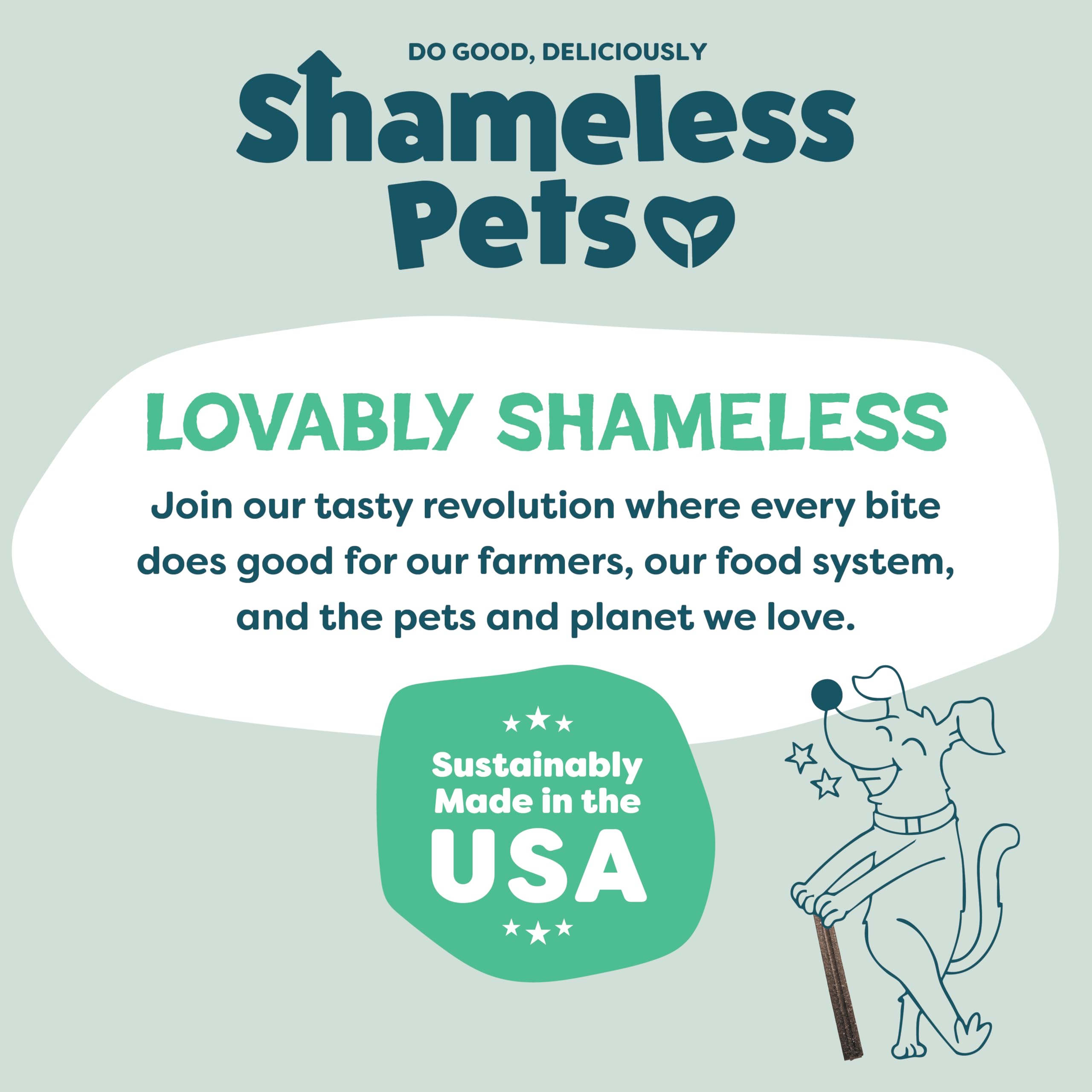 Shameless Pets Triple Menthe sans céréales adaptées à tous les chiens.