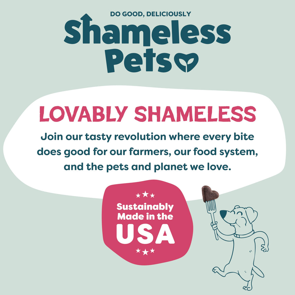 Shameless Pets - chaque saveur vise un bénéfice nutritionnel spécifique pour le chien.