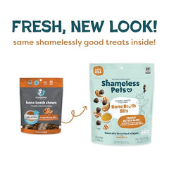 Texture moelleuse des friandises Shameless Pets pour chiens.