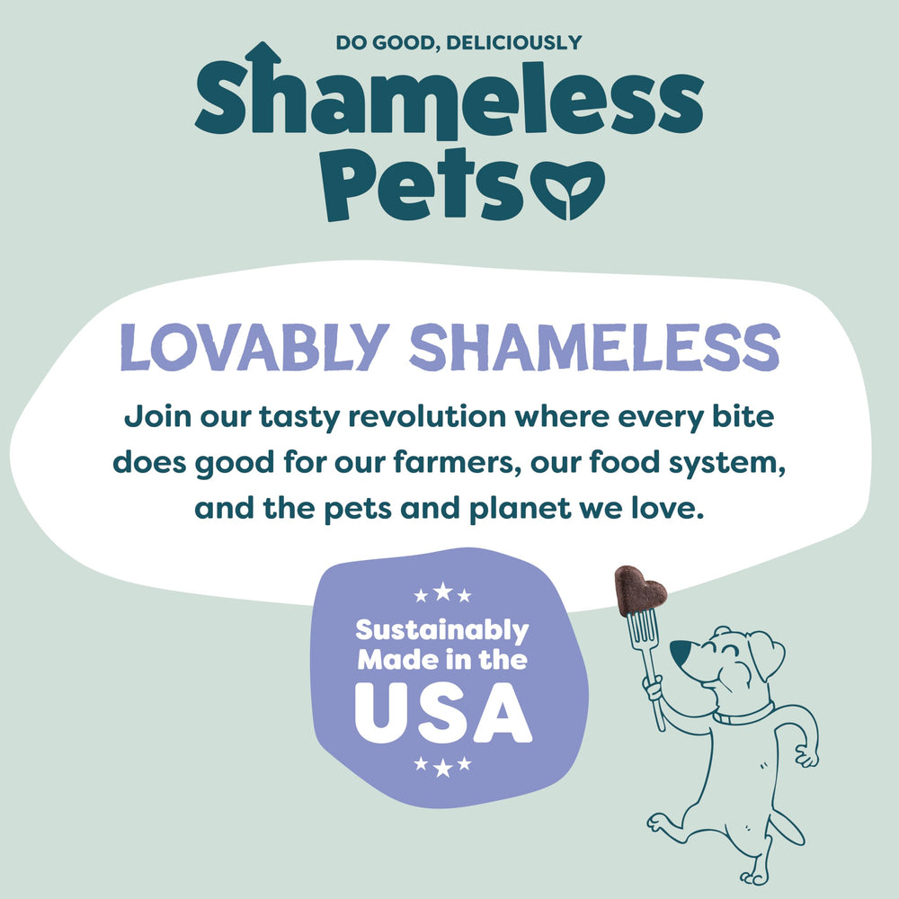 Shameless Pets Trésor Bleu – sans céréales, sans maïs et sans soja.