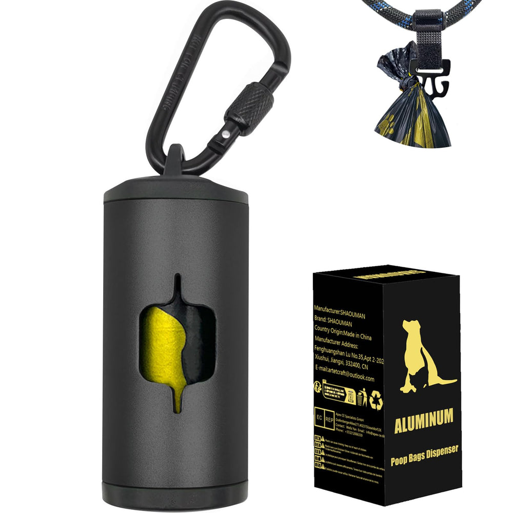 SHAOUMAN porte-sacs crottes chien avec clip-laisse, pratique en promenade.