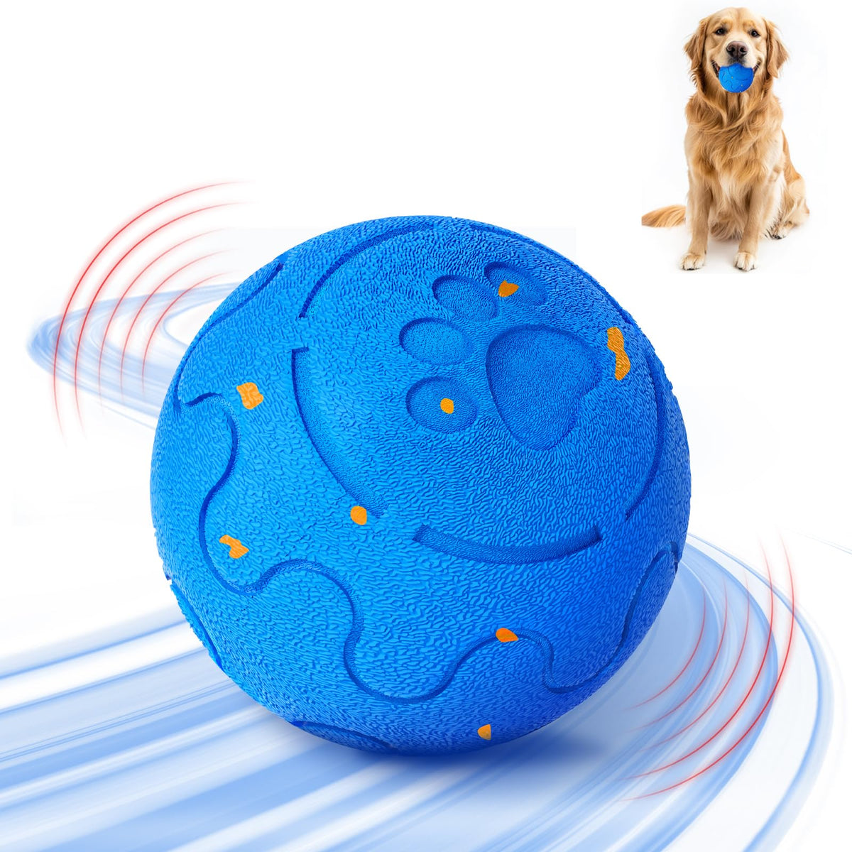 Shapana Balle Interactive pour chiens moyens et grands, stimulation mentale durable.
