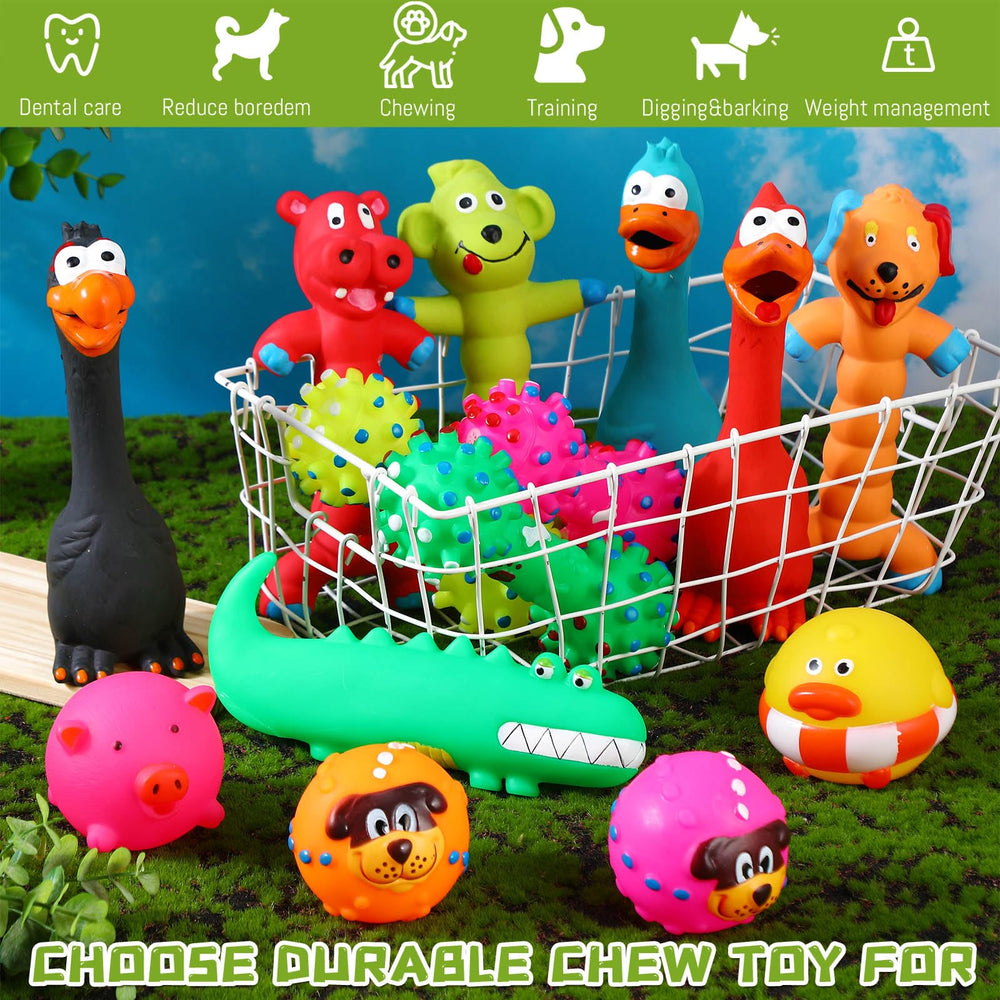 Jouets Shappy interactifs en latex, attractifs et durables pour chiens moyens à grands.