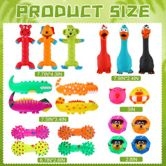 Jouets Shappy en latex colorés, conçus pour attirer l’attention et favoriser la récupération.