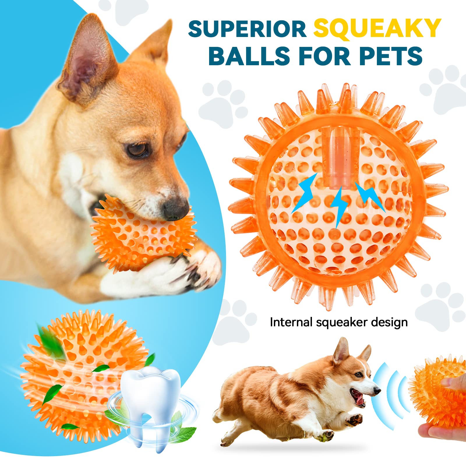 Balle SHARLOVY durable pour mors agressifs, jeu long.