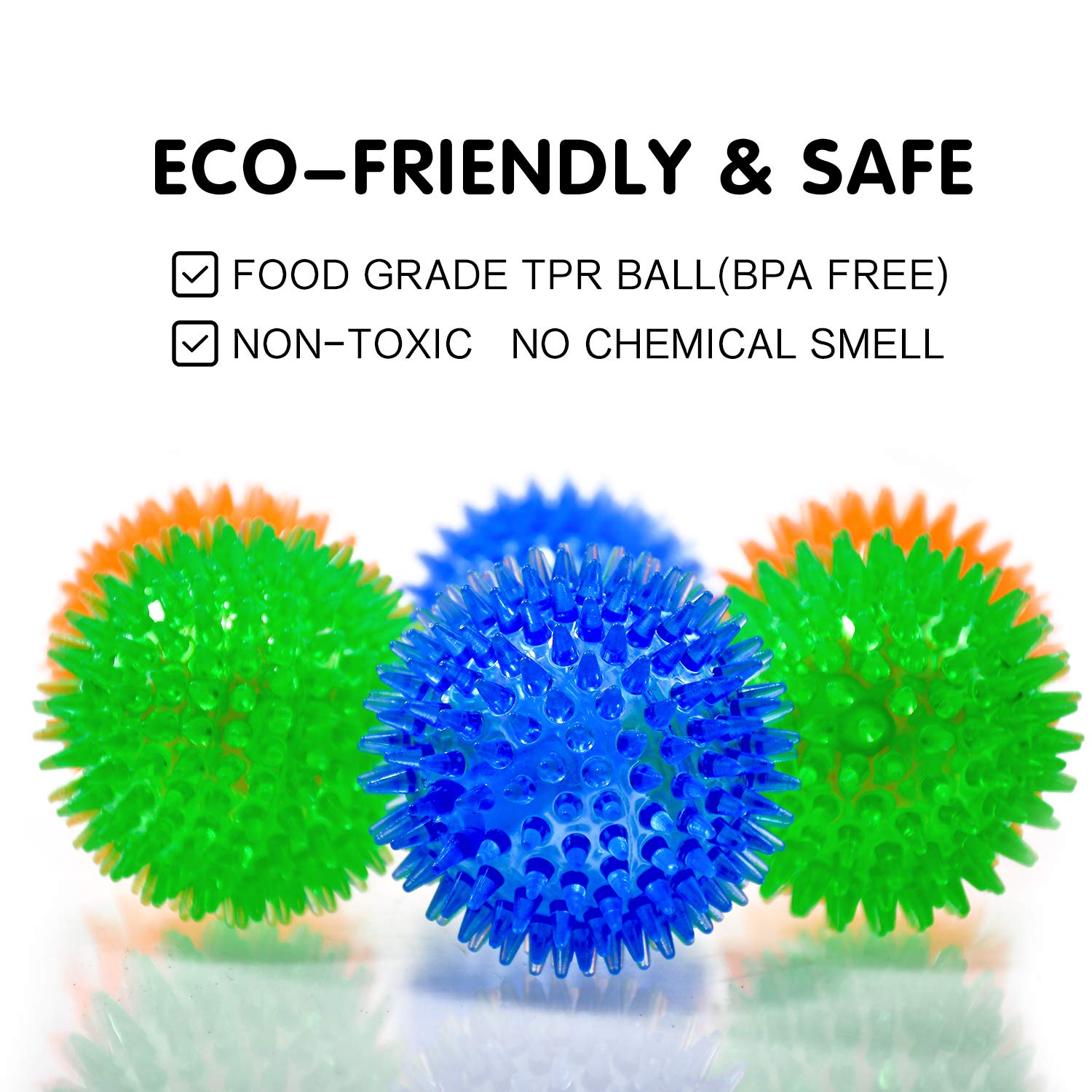 SHARLOVY boules TPR texturées pour dentition et massage des gencives.