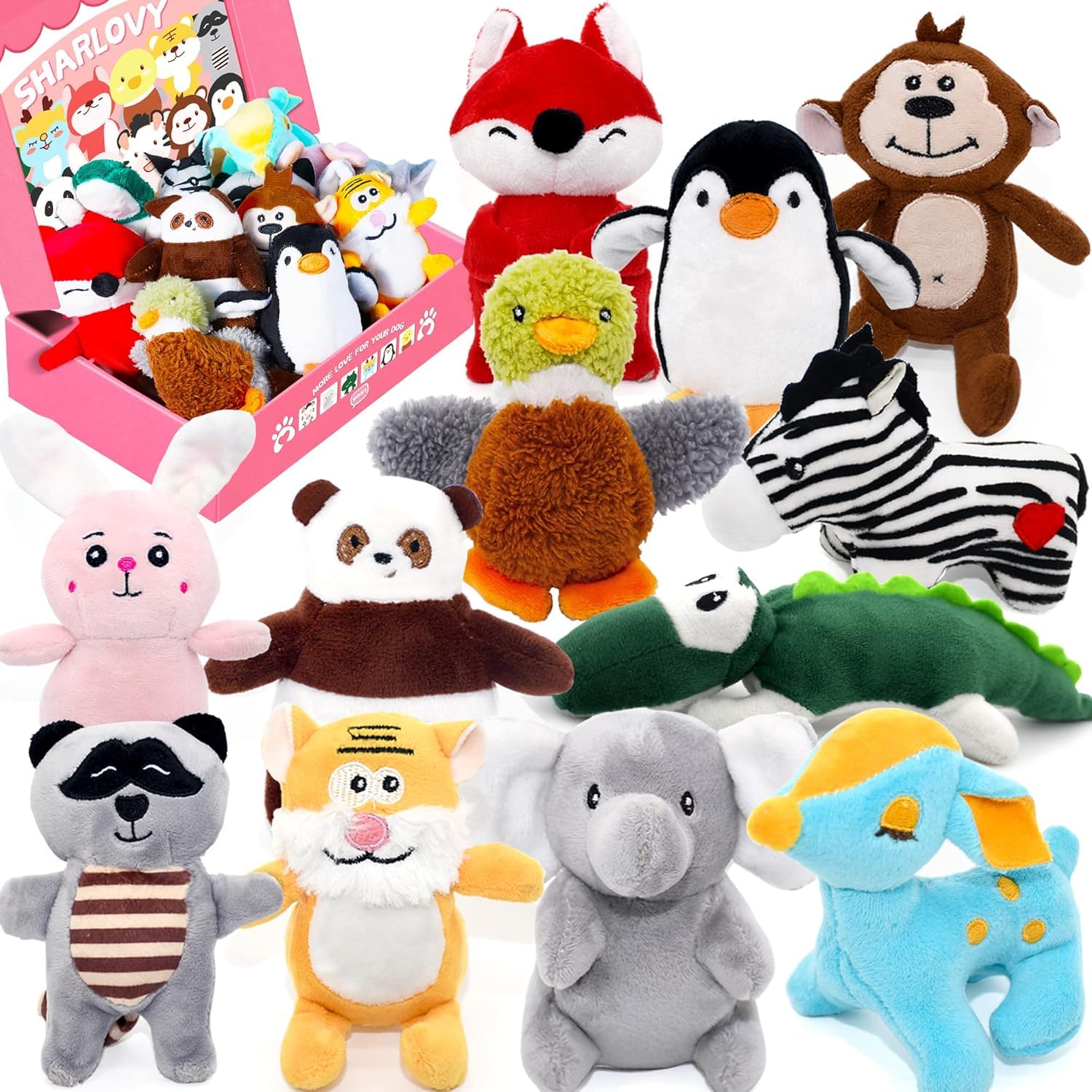 Jouet SHARLOVY Renard avec sifflet, stimulation mentale et amusement pour chien petit