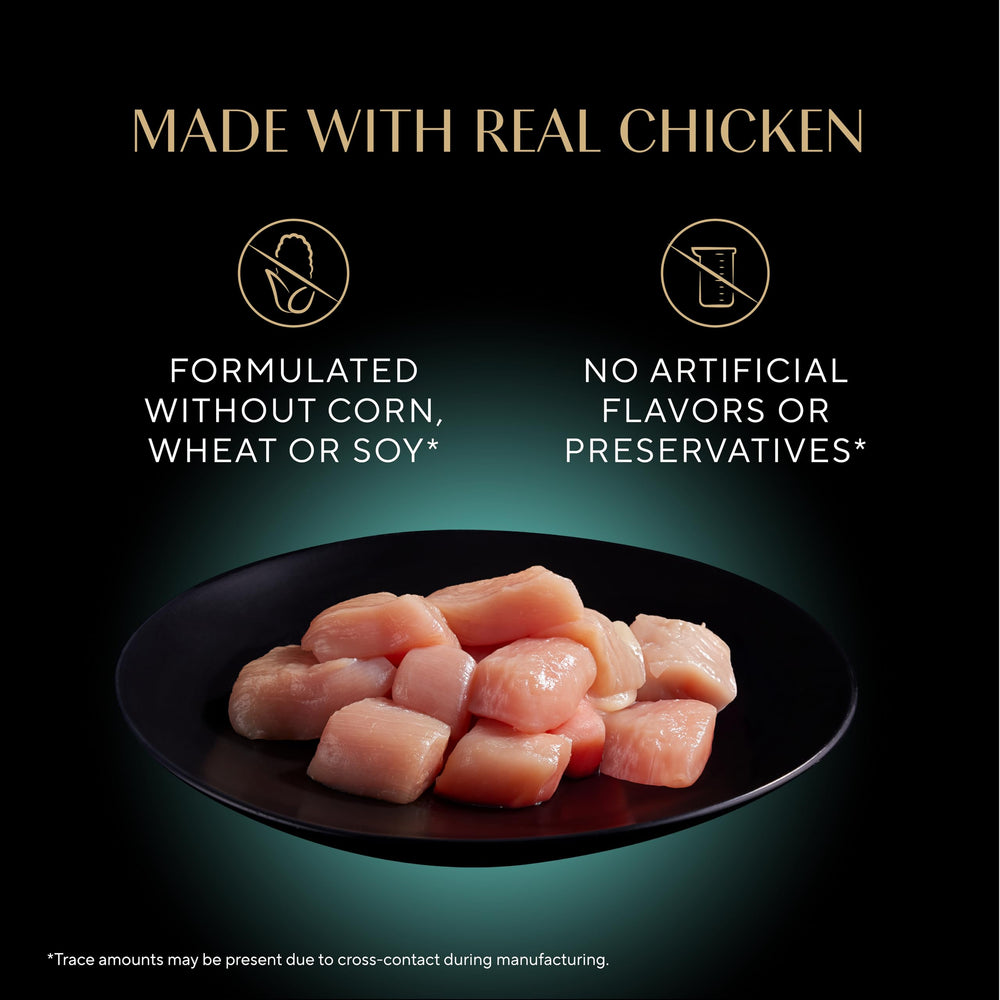 Ingrédients de qualité – poulet réel dans chaque bouchée Sheba.