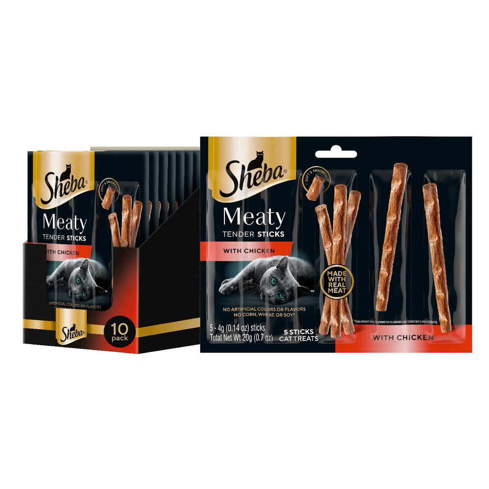 Sheba – emballage individuel préservant le goût du poulet pour chaque bouchée.