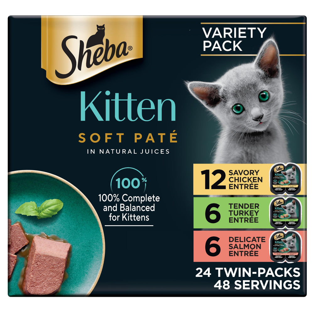 Sheba chaton pate poulet, portion pratique pour repas équilibré