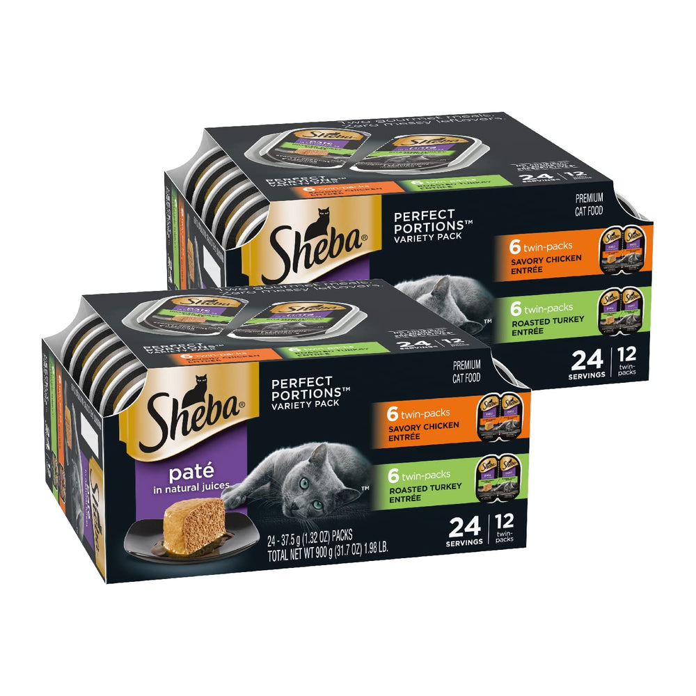 Sheba Portions Parfaites Pâté Poulet, portion pratique pour repas équilibré.