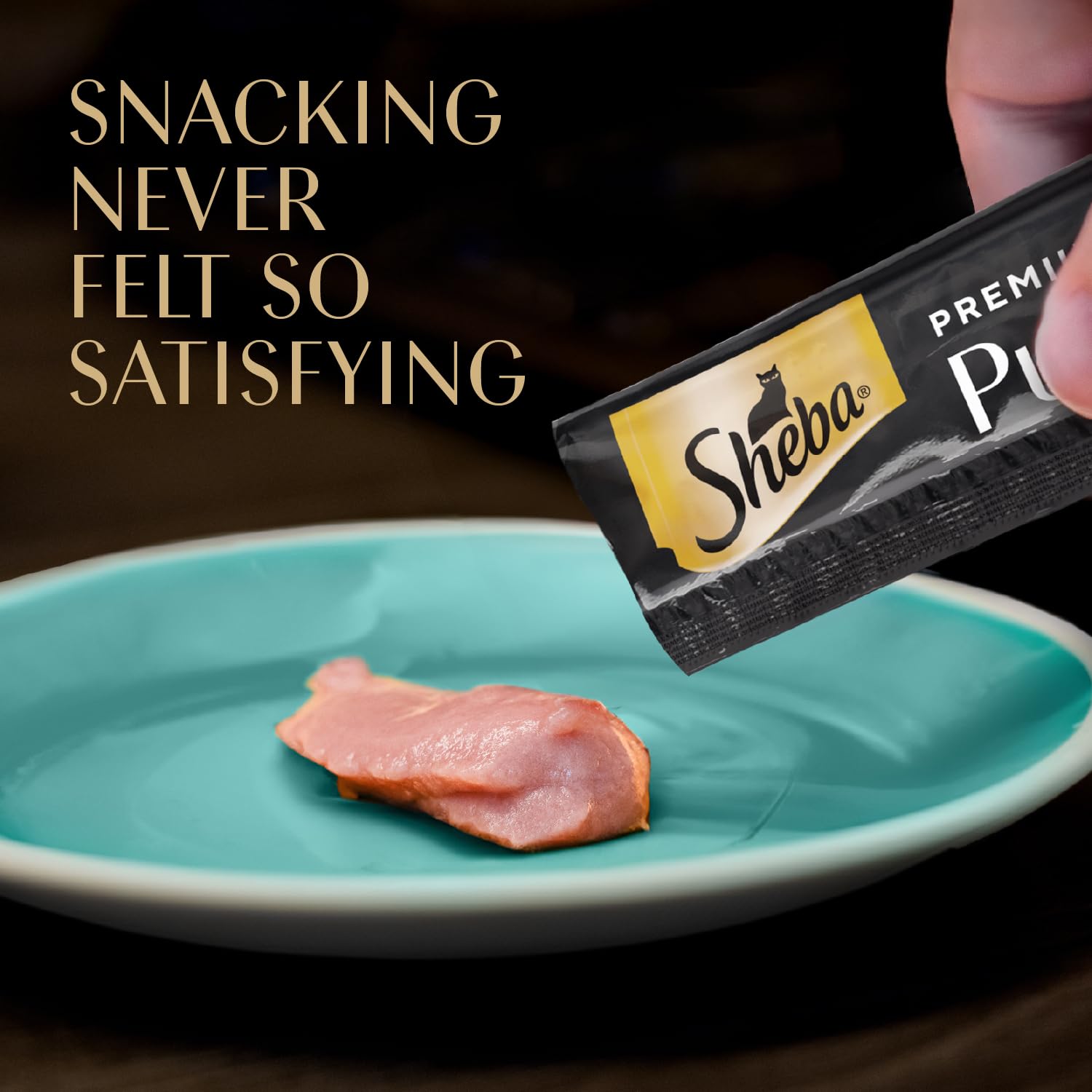 Pack variété Sheba Premium Puree pour découvrir les trois saveurs.