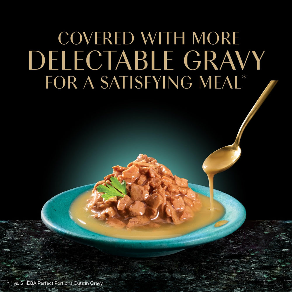 Sheba Gravy Indulgence: sans céréales sans maïs et sans soja.