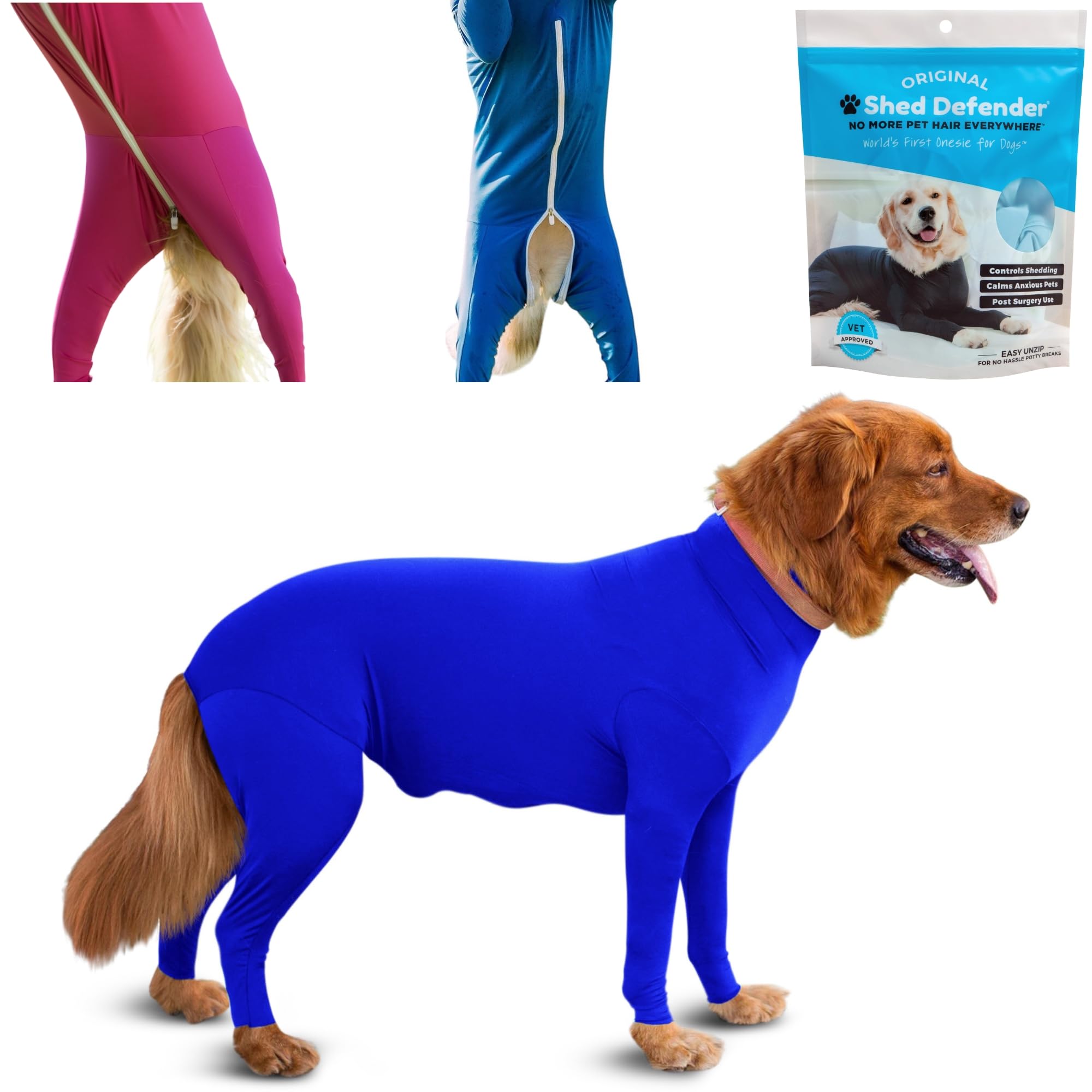 Shed Defender Onesie pour chien anti-mue à domicile