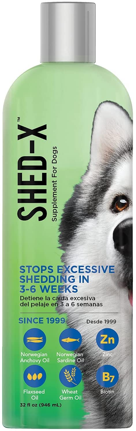 Shed-X flacon-liquide pour chien, favorise un pelage sain et une peau nourrie