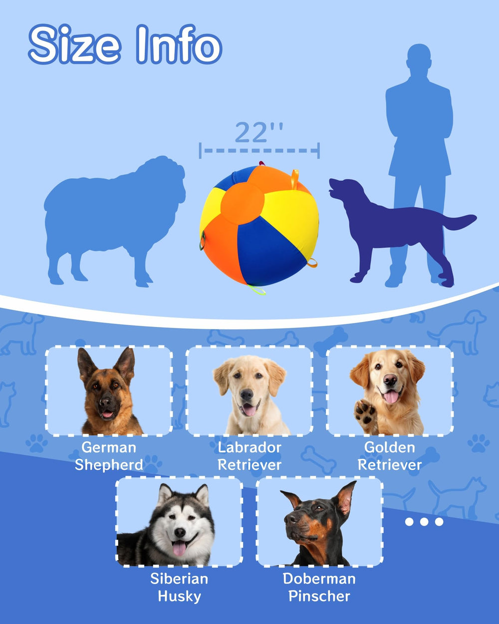 Balle Sheenlulu, couleurs visibles par le chien pour suivre la poursuite