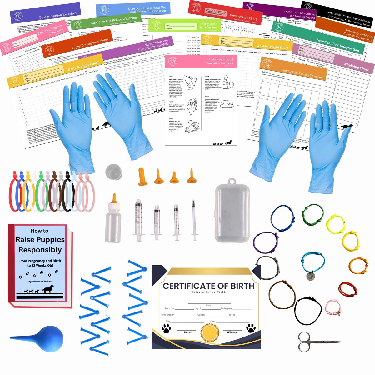 SHEFFIELD SS SHOP kit-naissance-chiot-64pieces: solution pratique pour accompagner la naissance.