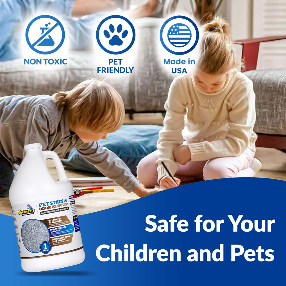 Visuel sécurité animaux et enfants autour du produit.