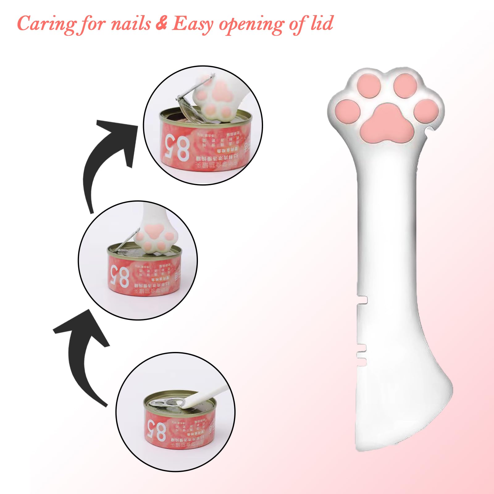 Cuillère Sheldamy avec ouverture de boîte intégrée pour chats et chiens.