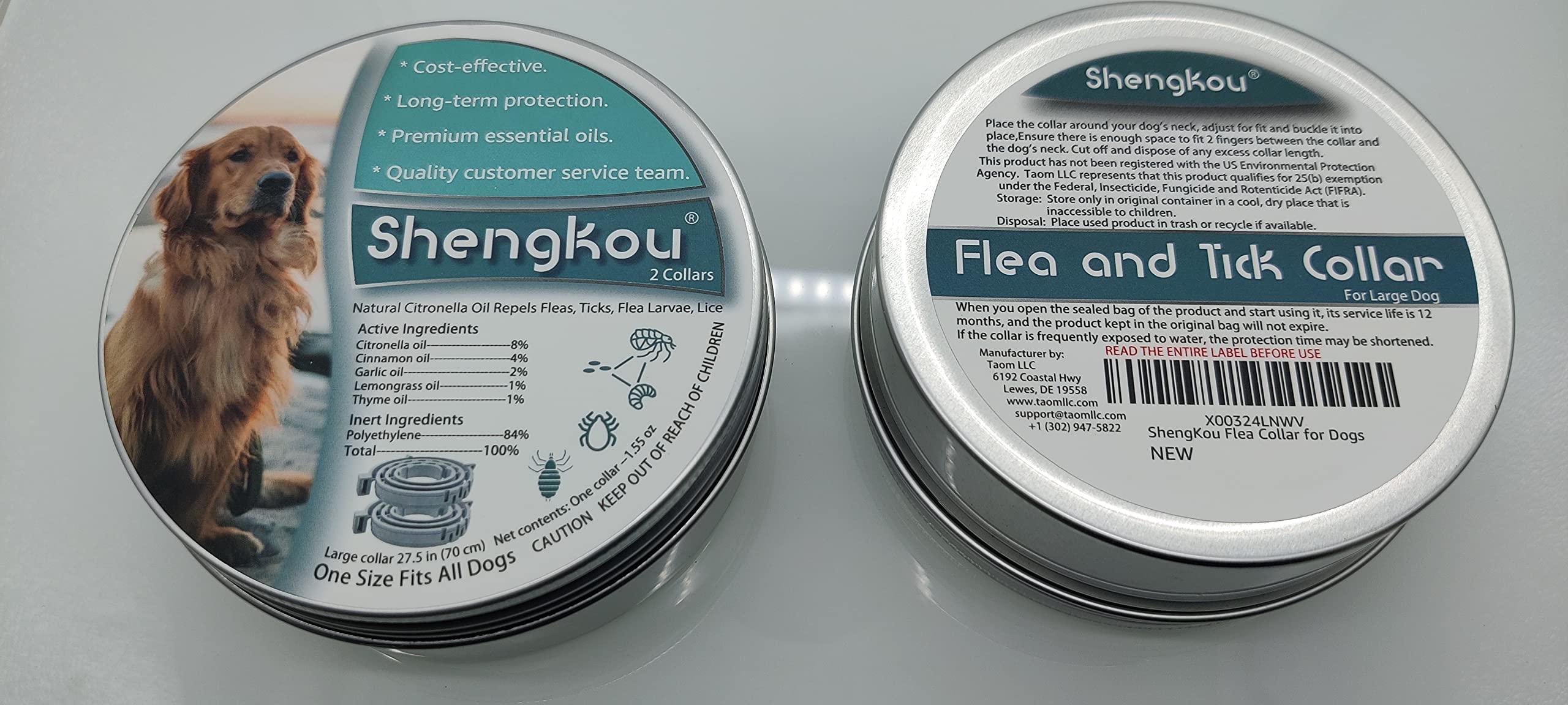 ShengKou collier chien grand resistant a l eau pour l exterieur.
