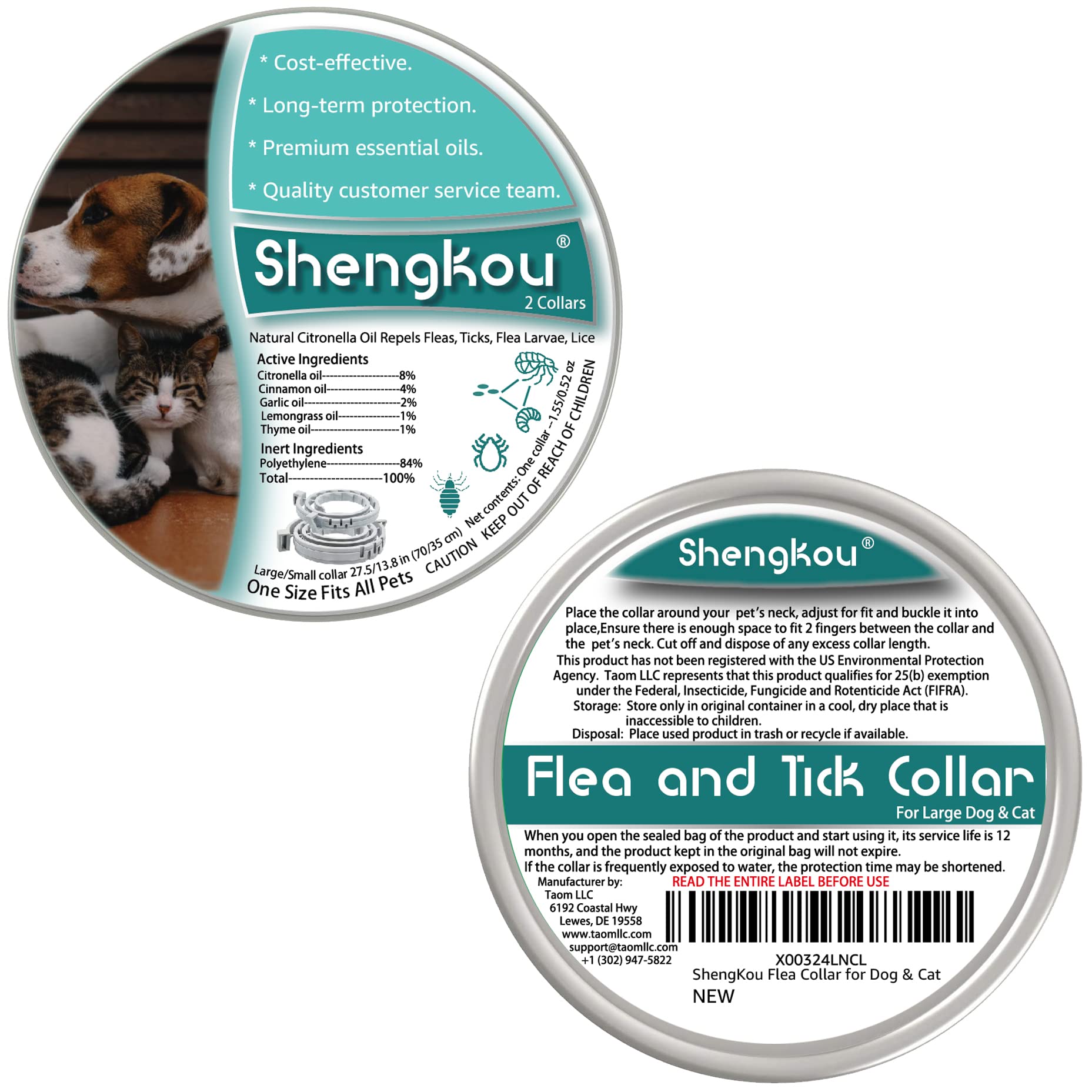 ShengKou collier-puces-tiques peigne gratuit inclus, soin à domicile