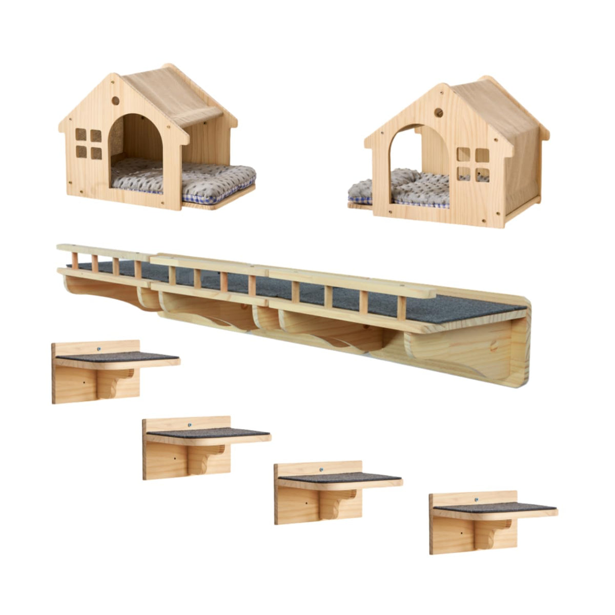SHENGOCASE balcons-perchoir 120 cm: espace élevé sûr et confortable pour chats.
