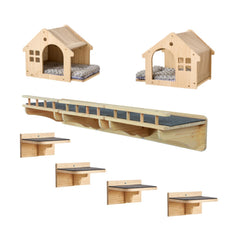 SHENGOCASE balcons-perchoir 120 cm: espace élevé sûr et confortable pour chats.