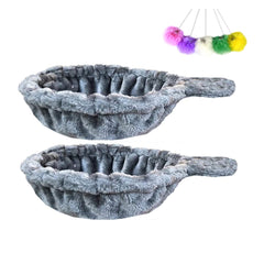 SHENGOCASE hamac chat gris, diamètre 14,6 pouces, repos douillet.