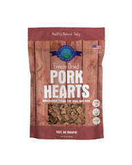 Friandise Coeur de porc lyophilisé Shepherd Boy Farms, riche en protéines pour récompenser votre chien.