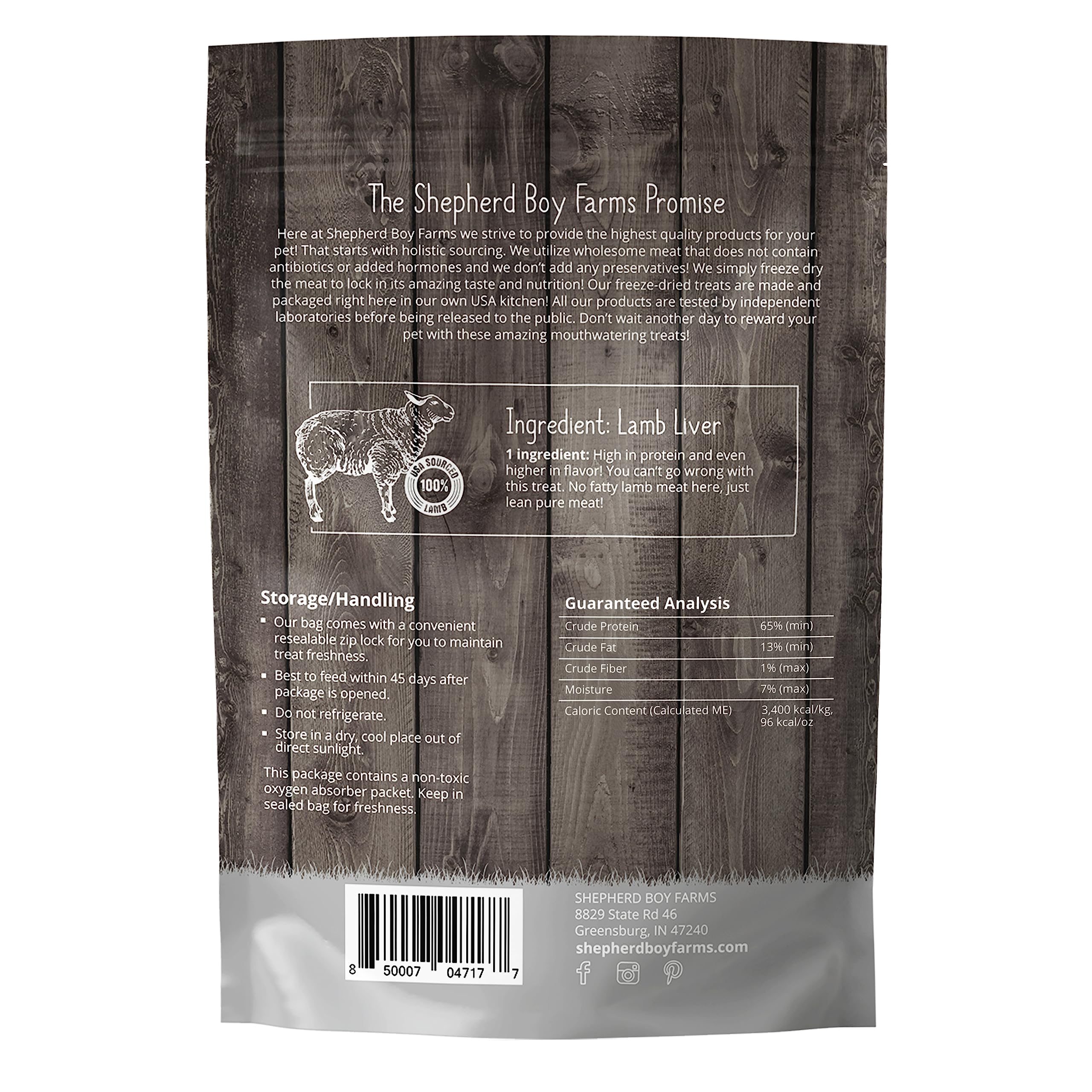 Concept farm to table Indiana: friandises lyophilisées Shepherd Boy Farms.