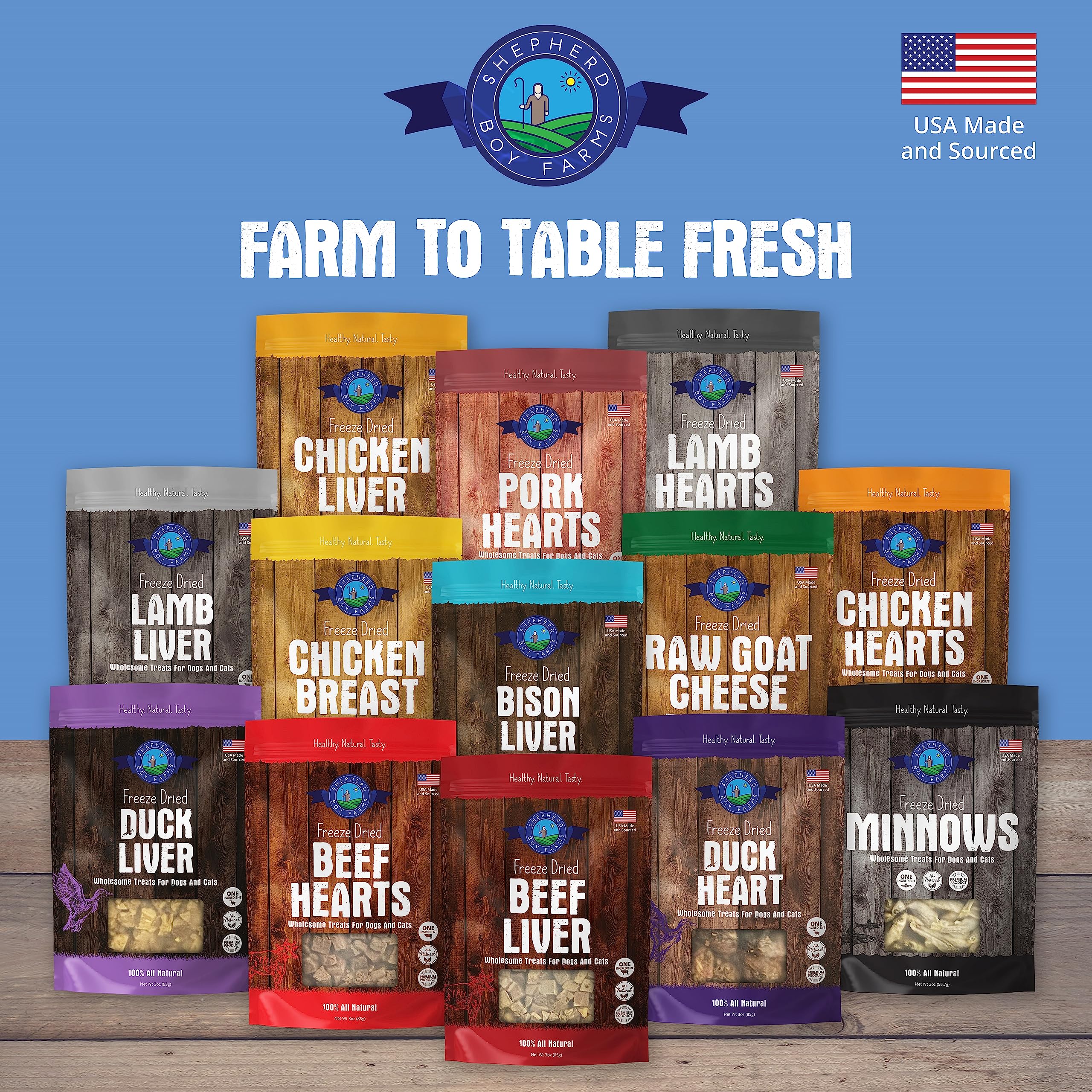 Shepherd Boy Farms Paquet 8oz – format pratique pour la caisse à jouets.