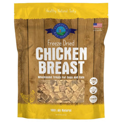 Friandise lyophilisée Shepherd Boy Farms: poitrine de poulet, riche en protéines pour chien et chat.